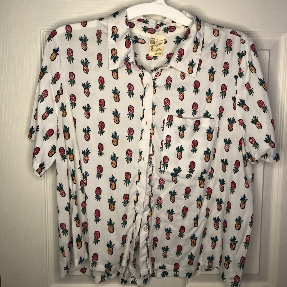 Pineapple button up shirt